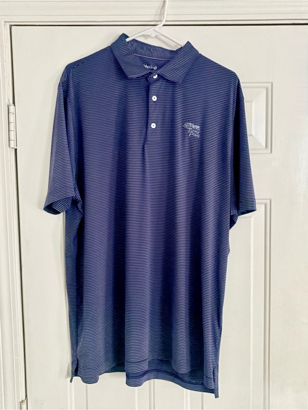 Johnnie-O Navy and White Torrey Pines Golf Polo
